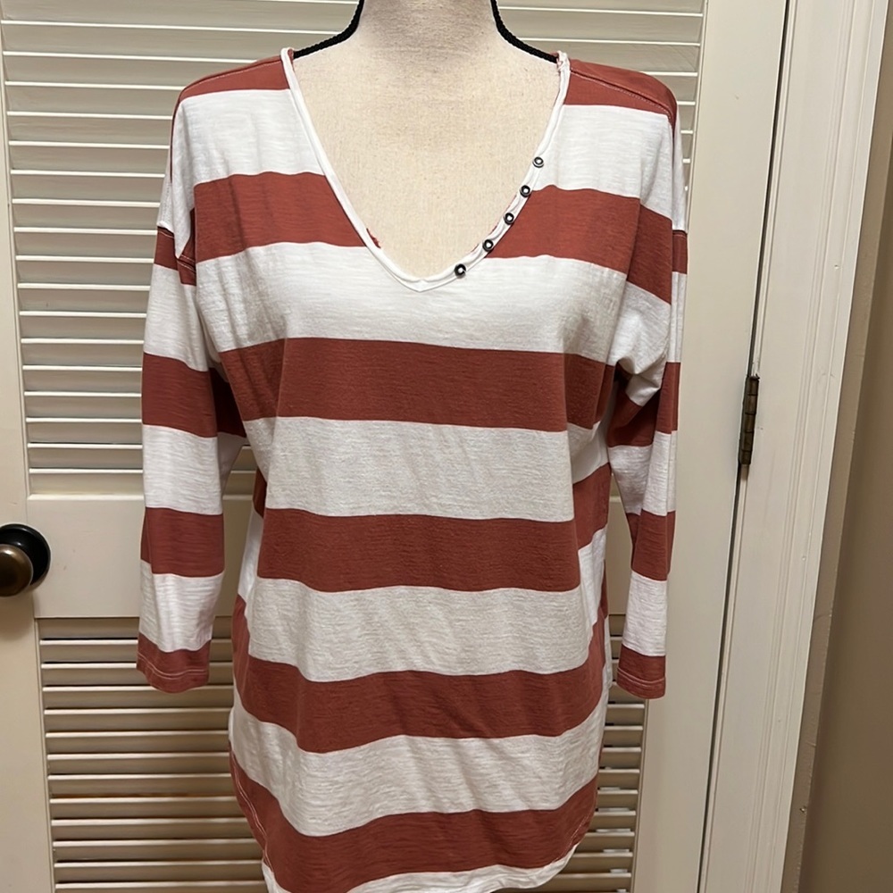 23. Maunces 24/7 Striped Top